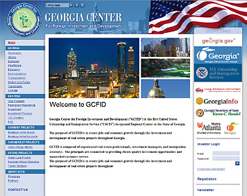 Дизайн сайта Georgia Center for Foreign Investment and Development